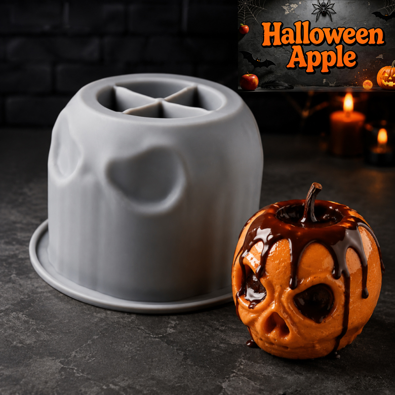 Soap Making For Beginners - Halloween skull apple silicone mold, creative