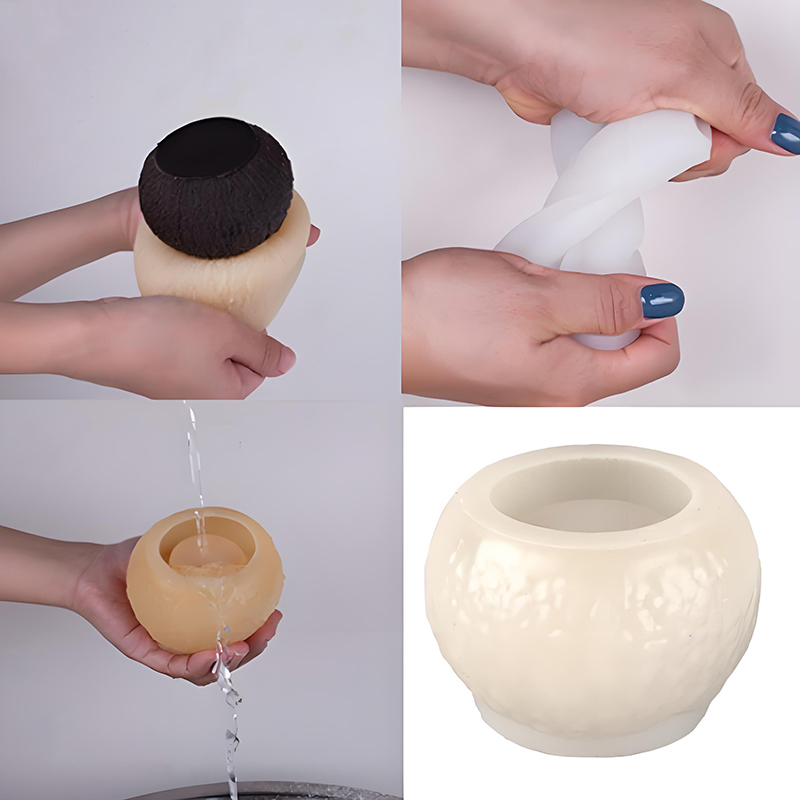 Soap Making Material - 3D Simulation Coconut Silicone Mold Aromatherapy