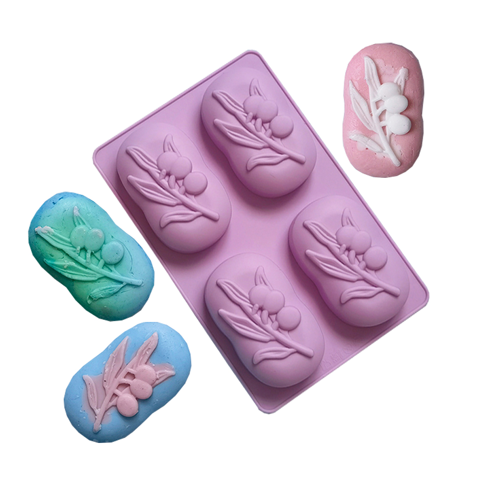 4 Cavities Oval Olive Tree Sil - Soap Making Book For Beginners review and price