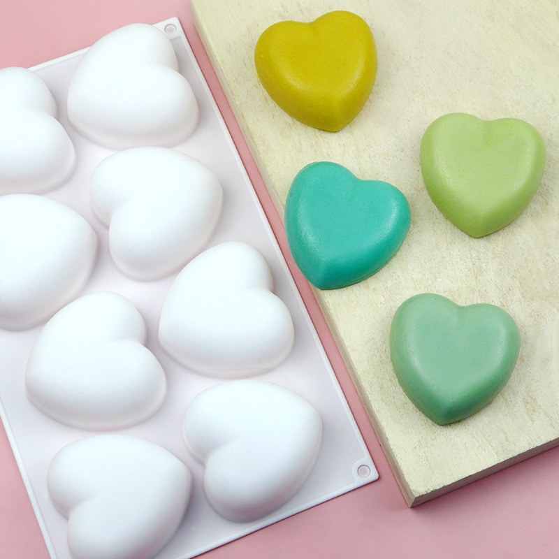 8 Pcs Love Heart Silicone Soap - Soap Making Book For Beginners review and price