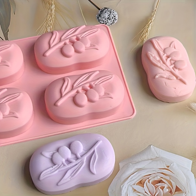 4-Cavity Oval Olive Tree Silic - Soap Making Book For Beginners review and price