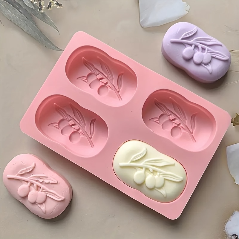 4-Cavity Oval Olive Tree Silic - Soap Making Book For Beginners review and price