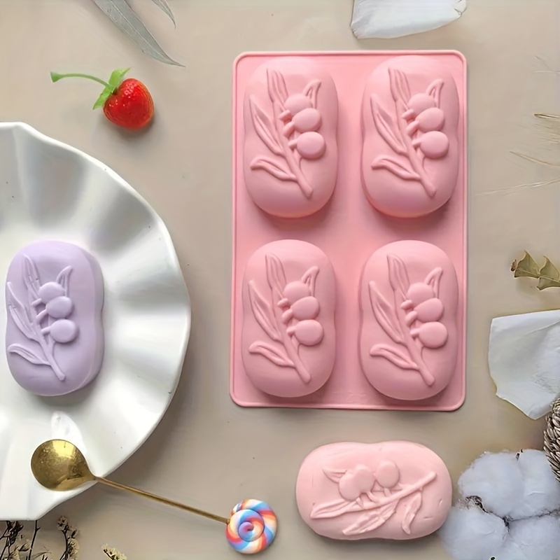4-Cavity Oval Olive Tree Silic - Soap Making Book For Beginners review and price