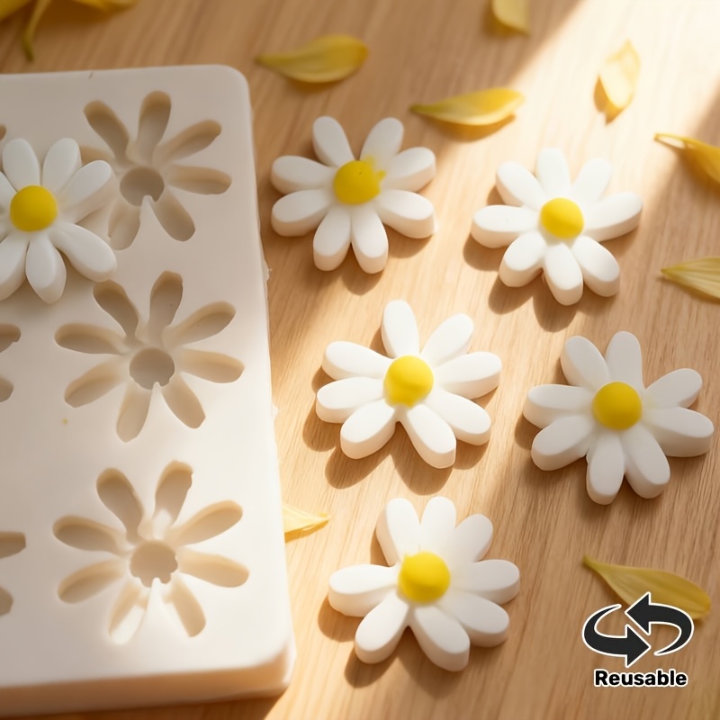 1pc 3D Daisy Sunflower Silicon - Soap Making Material review and price