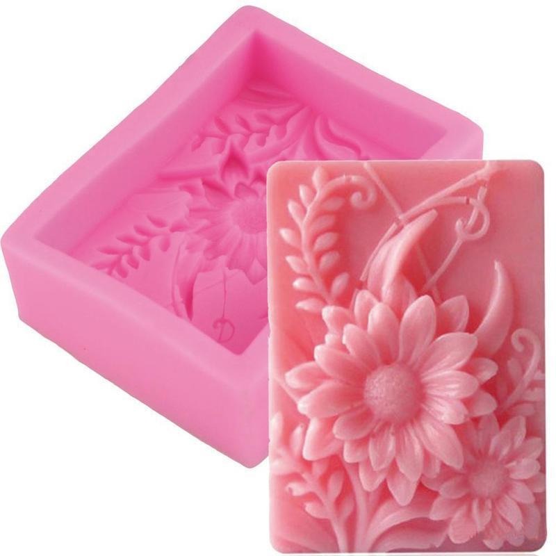 1pc 3D Square Rose Flower Sili - Soap Making Book For Beginners review and price