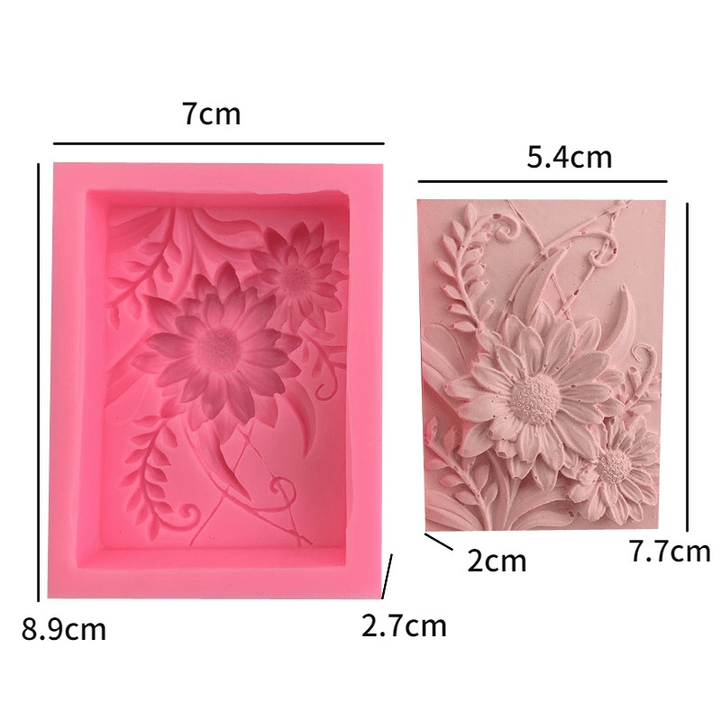 1pc 3D Square Rose Flower Sili - Soap Making Book For Beginners review and price