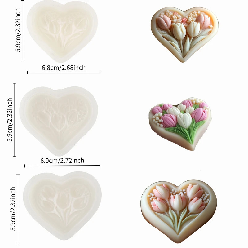 Silicone Mold for Heart-shaped - Soap Making Book For Beginners review and price